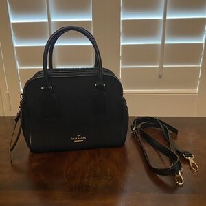 Kate Spade Black Satchel with Gold Accents